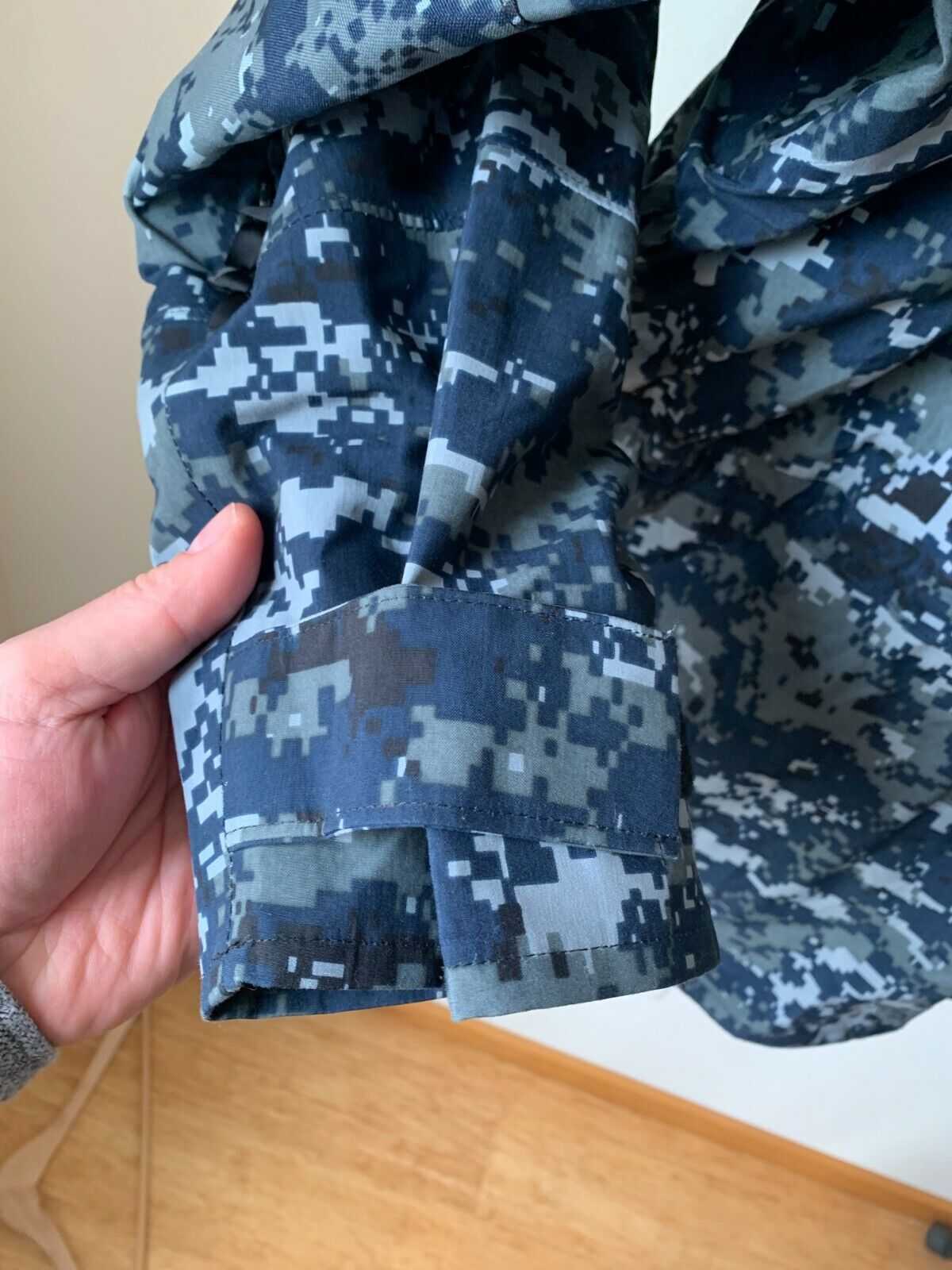 US Navy NWU GORE-TEX Parka w/ Liner Working Jacket Coat Shell Medium Camo  Blue