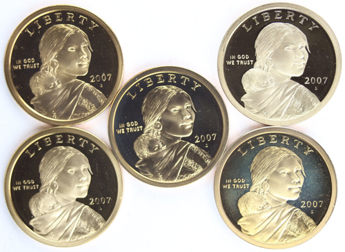 Roll of Twenty Five (25) 2007 S Sacagawea Dollars
