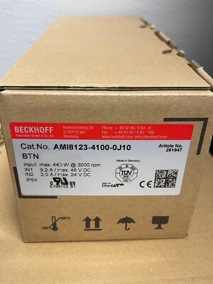 Beckhoff AMI8123-4100-0J10 Servo Motor - New In Original Box REDUCED