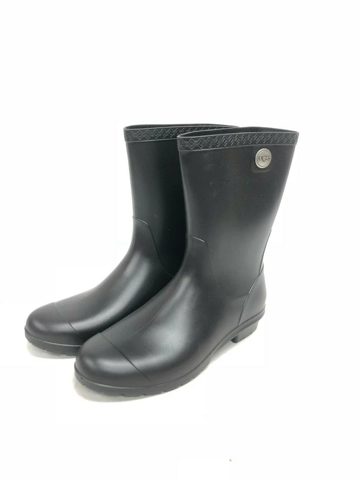 Botas para mujer UGG Australia Sienna mate botas de goma de lluvia negras 1100510 Foto 4 de 4