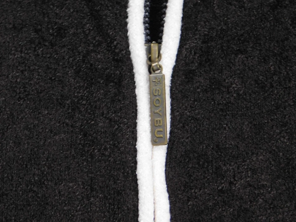 Cárdigan Suéter Soybu Cremallera Completa Para Mujer Talla Grande Marrón Sherpa ¡Hecho con Soja! Foto 3 de 4