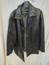 Wilson Leather Thinsulate Leather Jacket Size XL Men Button Up (W-85)