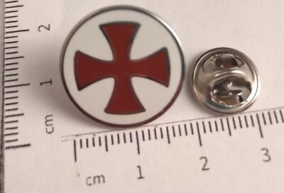 MARKENLOS PIN/Anstecker KREUZ TEMPLER / Kreuzritter
