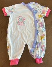 Vintage Baby Infant 0-3 months Pink Purple Sleeper 90's Animals Lion Seals Zoo
