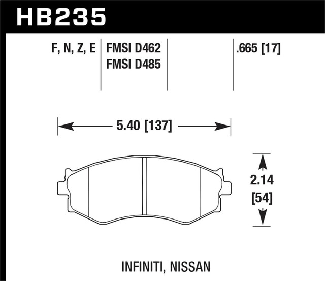 Hawk Perf HB235N.665 Disc Brake Pad