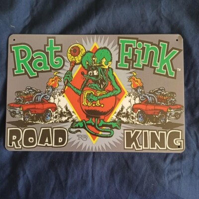 8"X12" Metal Sign Man Cave Wall Art Garage Bar Gas Station Rat Fink ...