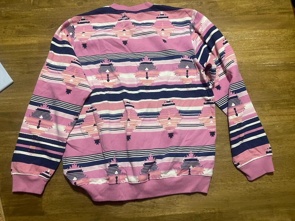 Blair Sweater, Women's Size Large, Pink Blue White, Striped, Pullover - Image 2 of 4