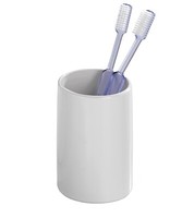 Wenko Polaris Zahnputzbecher ZahnbüRstenhalter ZahnbüRstenbecher Keramik Weiß
