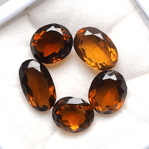 Lot 5 PC Natural Honey Cognac Quartz Hi-Grade 12mm-16mm Oval Cut Loose Gemstones - Picture 12 of 13
