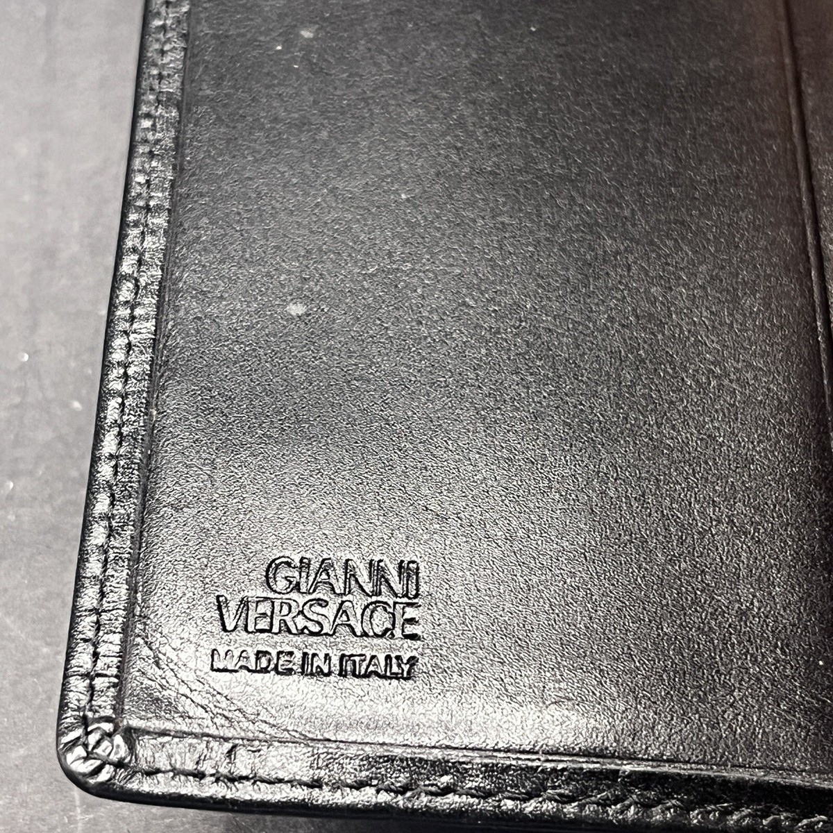 Gianni Versace Vtg '90s Medusa Bifold Wallet Cardholder Italian