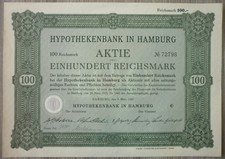 Aktie, Hypothekenbank in Hamburg 1927,                                (Art.3240)