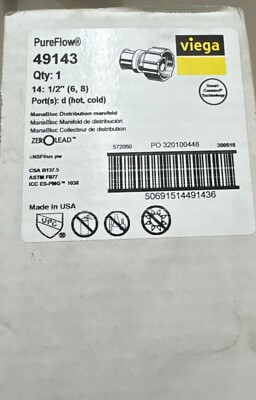 #ad #ad Viega 49143 14:1 2 68 HotCold MANA BLOC MODULAR MANIFOLD PLUMBING SYSTEM $139.99