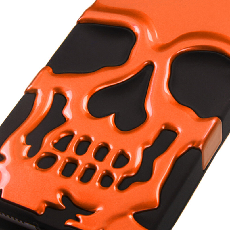 For Apple iPhone 5 5S SE Hybrid Skullcap Pearl Orange Black