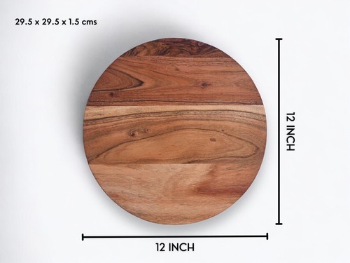 Tabla de cortar redonda de madera hecha a mano/tabla de cortar/tablero de ser... - Imagen 3 de 16