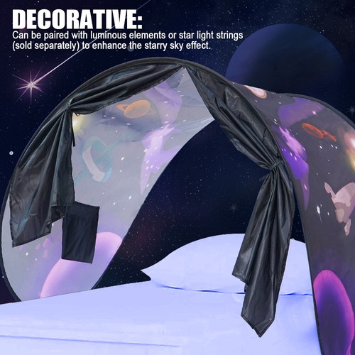 Kids Bed Dream Tent Foldable Pop Up Indoor Home Playhouse Children Birthday Gift - Picture 8 of 24