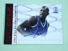 Tony Delk - 1997 Scoreboard Autographed Basketball card - Kentucky - 1996 Champs