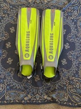 Mens AquaLung Blades 2 Dive Fins Flippers Snorkeling Scuba Diving Italy - Giant