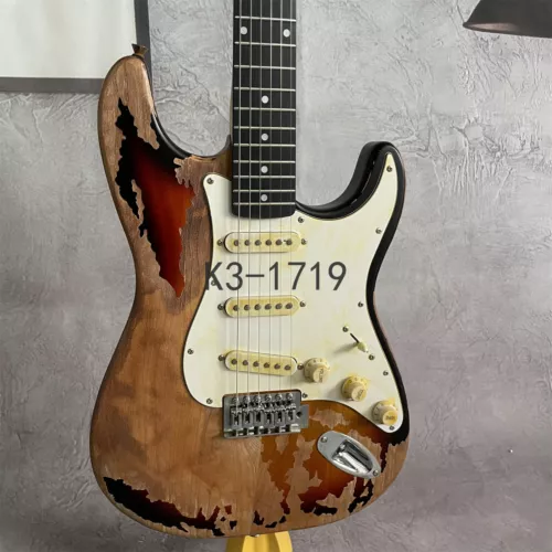 Factory ST Electric Guitar Vintage Relic Tremolo Bridge Alder Body 6 String