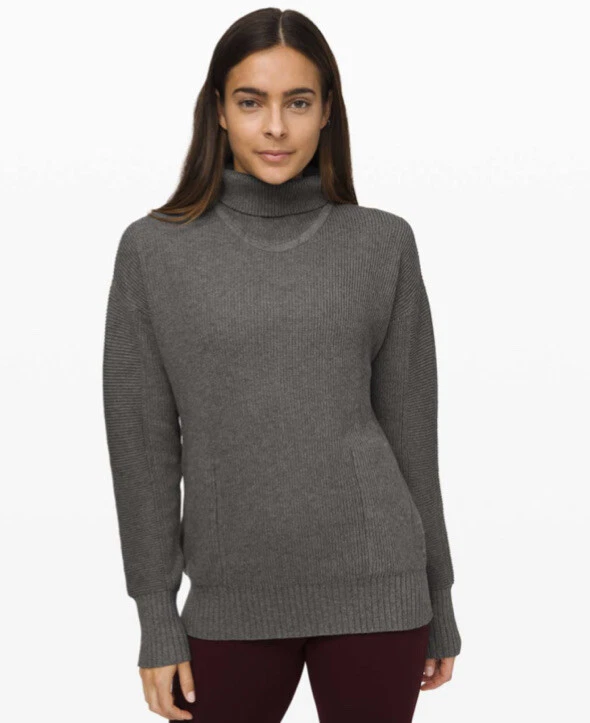 Lululemon Cozy Calling Turtleneck Heathered Core Medium Gray