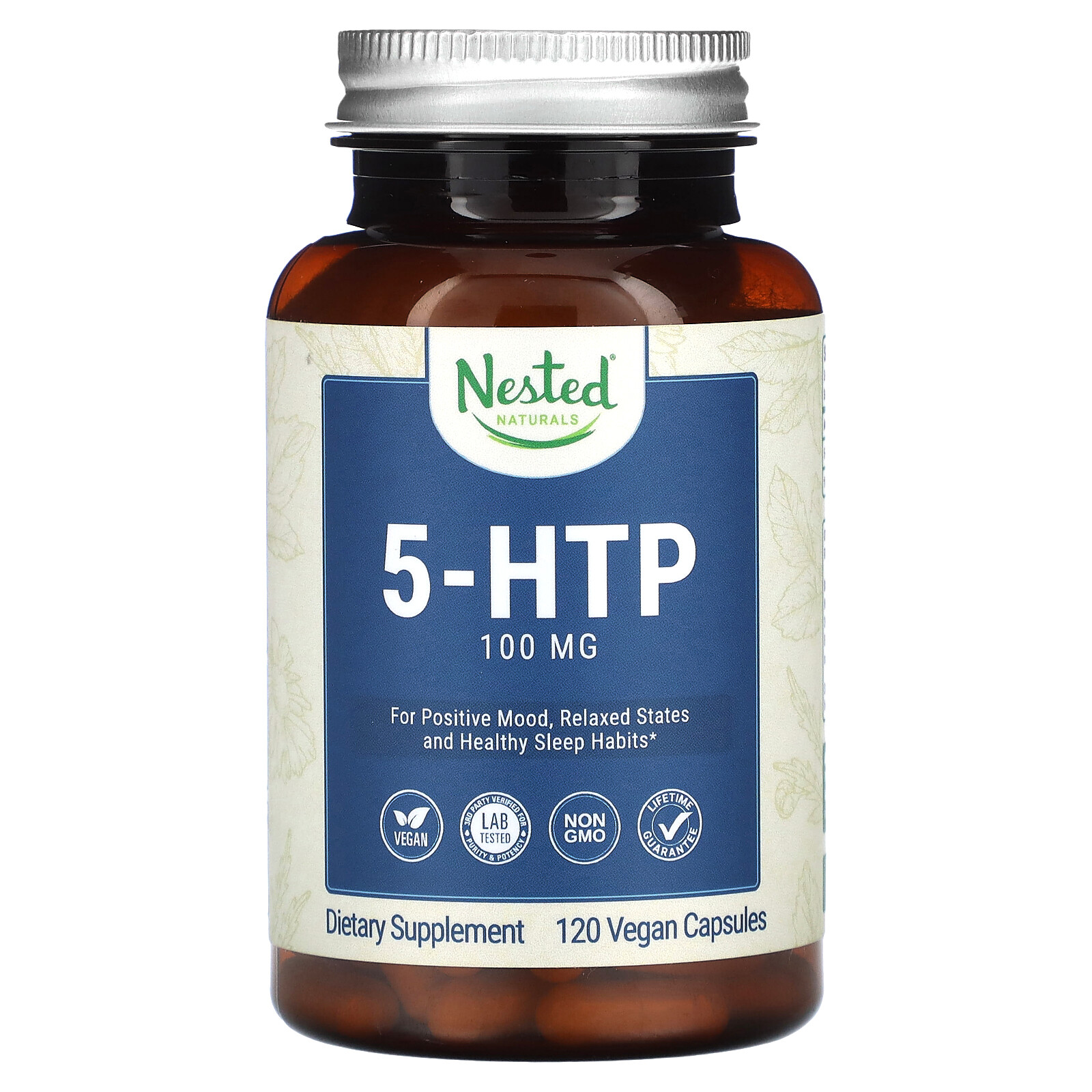 5-HTP, 100 мг, 120 веганских капсул