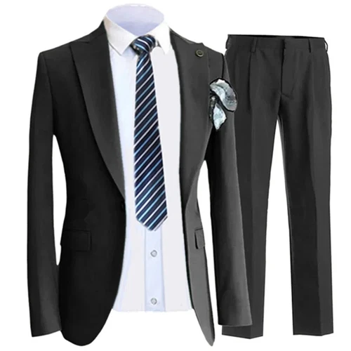 Pants Vest Men Suits Dress 3 Piece Set Male Blazers Wedding Jacket Coat Trousers - Picture 44 of 50