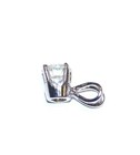 GIA certified 14k white gold .31ct I2 J round diamond solitaire pendant 0.4g — photo 7