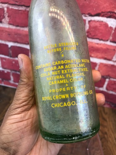 As-IS Vintage 1936 RC ROYAL CROWN COLA Pyramid GLASS SODA BOTTLE 12 oz. DURAGLAS - Picture 14 of 17