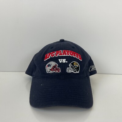 Reebok New England Patriots Jacksonville Jaguars AFC Playoffs Strapback Hat 2008