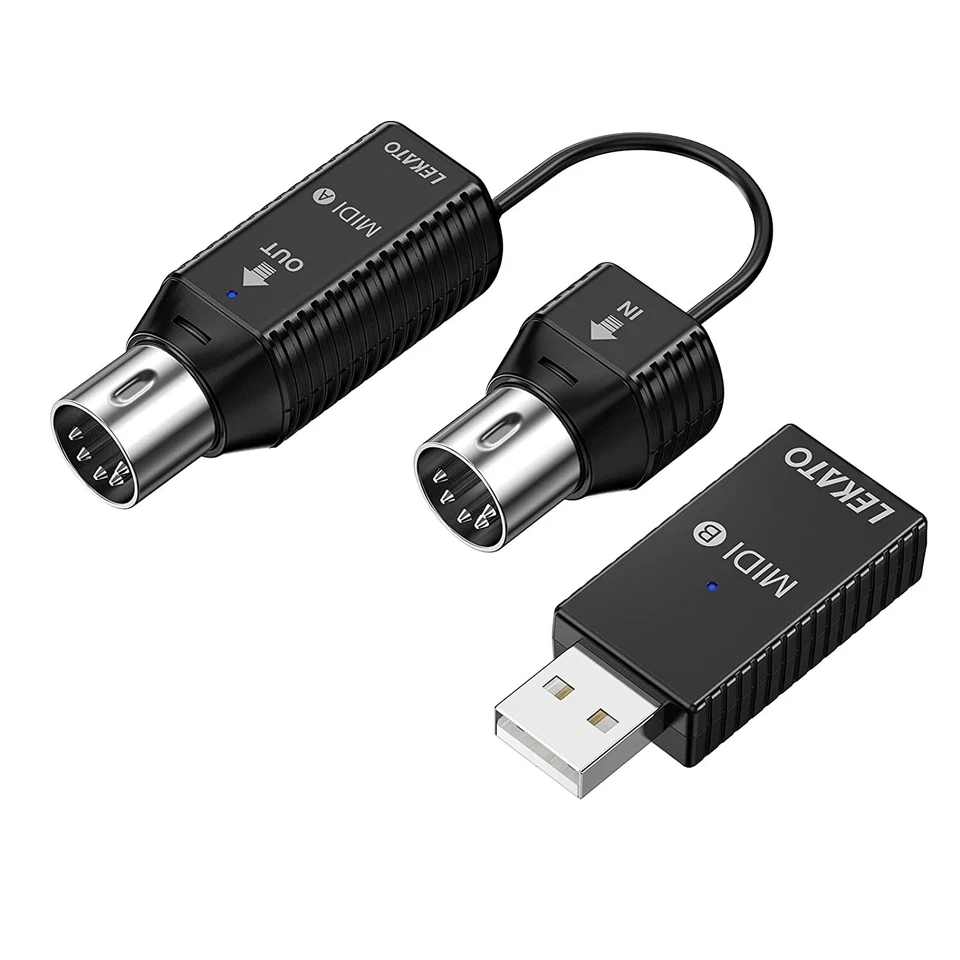 LEKATO Wireless Bluetooth MIDI Adapter Ultra Low Latency 5 PIN to MIDI Device - Image 2 of 4