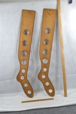 antique stocking dryer stretchers pair wood primitive 34 original 19thc original