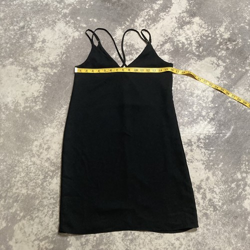 Topshop Dress Womens Size 2 Strapy Slip Party Black Mini V Neck Lightweight