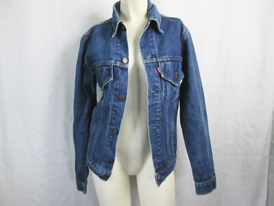 Levi's Vintage 80s Sz 34 Type 3 Trucker Jacket 70506 Med Blue