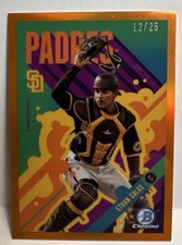 2024 Bowman Chrome Bowman Ascensions ORANGE REFRACTOR ETHAN SALAS #12/25 PADRES