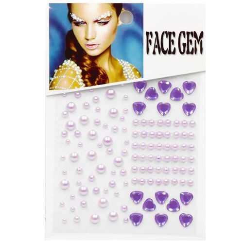 3PC Face Pasters Heart Acrylic Peach Children's Stickers DIY More Sizes Pearl - Picture 5 of 17