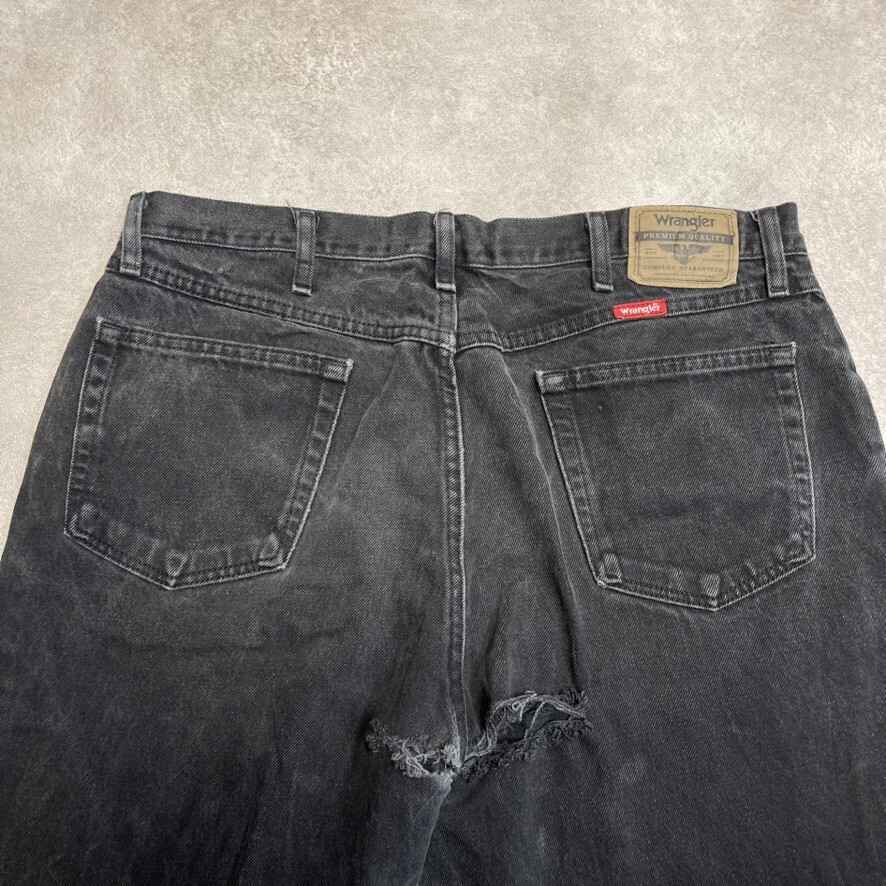 Wrangler Carpenter Jeans Mens 36” Baggy Fit Denim Workwear Pants, Black image 4