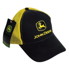 LP69091 John Deere Licensed Black and Yellow Soft Mesh Cap / Hat