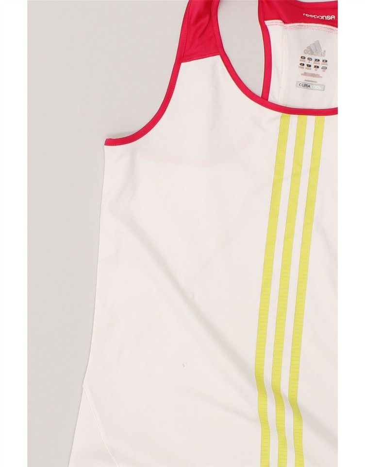 ADIDAS Womens Climacool Graphic Vest Top UK 8/10 Small White