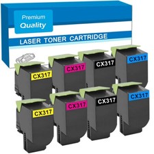 8 Toner Cartridge Fits For Lexmark CS317dn CS417dn CS517de CX317dn