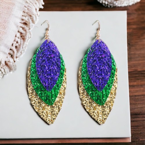Sparkle and Shine at Mardi Gras: Dangle Glitter Earrings Extravaganza! - 第 5/6 張圖片