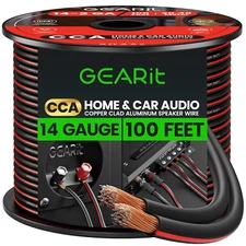 Speaker Wire, Gearit Pro Series 14 AWG Gauge Black