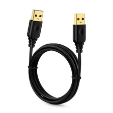 6Ft USB3.0 Male to Male USB A Data Transfer Changing Cable for Hard Drive Laptop