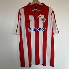 Nike Athletic Club Bilbao Football Jersey Red White Shirt Home Kit 2013-14 XL
