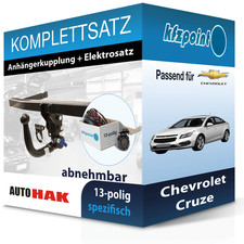 AUTO HAK Anhängekupplung abnehmbar und E-Satz 13polig für Chevrolet Cruze 12- FP