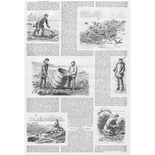 TUB SHOOTING Victorian Shooting Scenes - Antique Print 1891