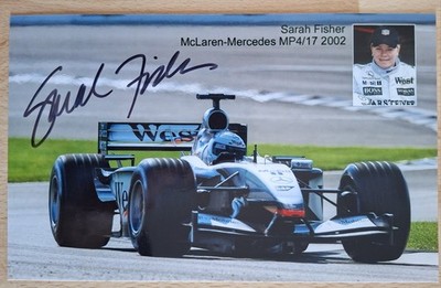 Sarah Fisher McLaren 2002 original Autogramm Foto 