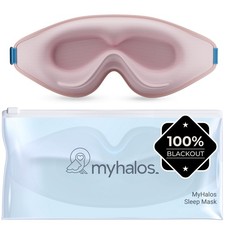 MyHalos  Sleep Mask - Eye Masks for Sleep - 100 Blackout Sleeping Mask for