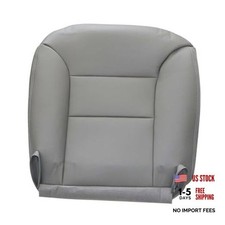 Gray Leather Driver Side Bottom Replacement Seat Cover 1 Driver bottom
