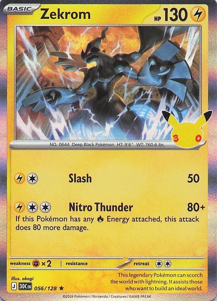 Zekrom Holofoil [30C - 056/128] Near Mint