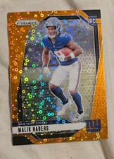 2024 Panini Prizm Malik Nabers  Orange Disco Rookie Parallel #370 Giants RC