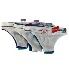 9 Pairs Hanes Originals Womens Thong Underwear White XL Ribbed Stretch NWT